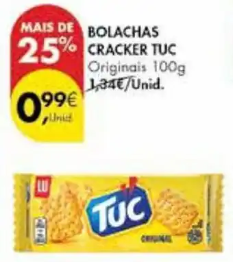 Pingo Doce BOLACHAS CRACKER TUC 100G promoção