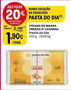 Intermarché Pasta do dia - folhas de massa fresca p/lasanha promoção