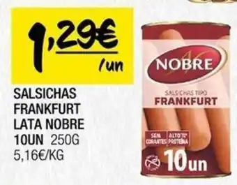 Spar SALSICHAS FRANKFURT LATA NOBRE 10UN 250G promoção