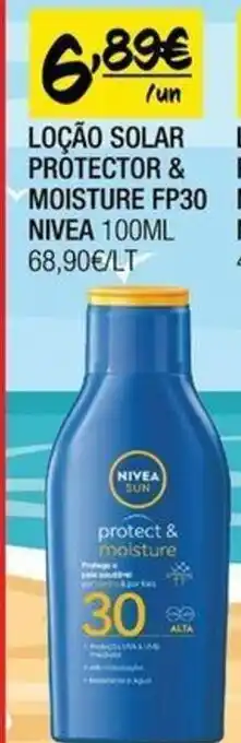 Spar LOÇÃO SOLAR PROTECTOR & MOISTURE FP30 NIVEA 100ML promoção