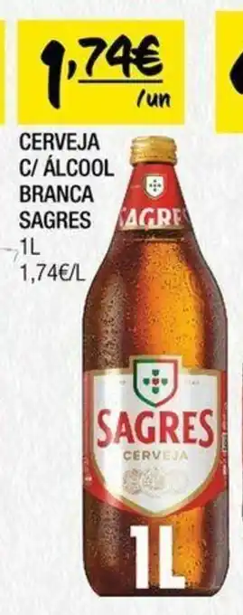 Spar CERVEJA C/ ÁLCOOL BRANCA SAGRES 1L promoção