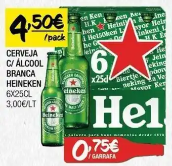 Spar CERVEJA C/ ÁLCOOL BRANCA HEINEKEN 6X25CL promoção