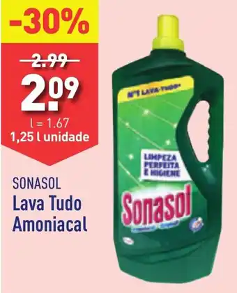 ALDI SONASOL Lava Tudo Amoniacal 1.25l promoção