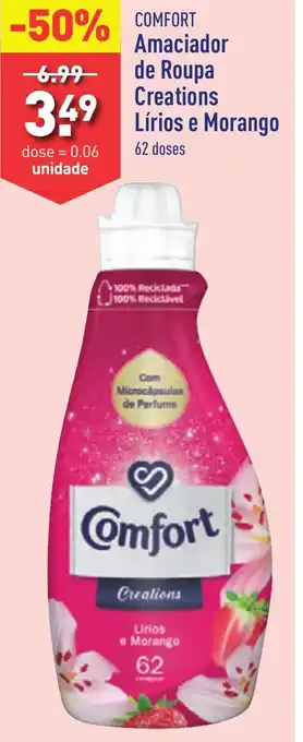 ALDI COMFORT Amaciador de Roupa Creations Lírios e Morango promoção