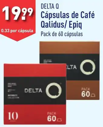 ALDI DELTA Q Cápsulas de Café Qalidus/ Epiq promoção
