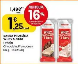 Intermarché Prozis - barra proteína whey & oats promoção