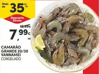 Continente CAMARÃO GRANDE 20/30 VANNAMEI CONGELADO promoção