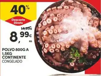 Continente POLVO 800GA 1,5KG CONTINENTE CONGELADO promoção