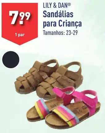 ALDI LILY & DAN Sandálias para Criança promoção