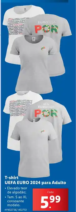 Lidl T-shirt UEFA EURO 2024 para Adulto promoção