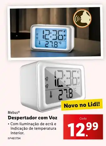 Lidl Mebus Despertador com Voz promoção