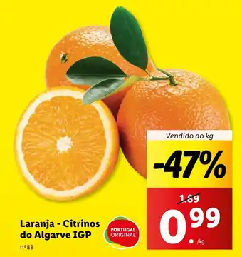 Laranja - Citrinos do Algarve IGP Vendido ao kg