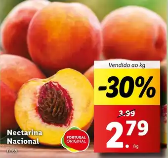 Lidl Nectarina Nacional Vendido ao kg promoção