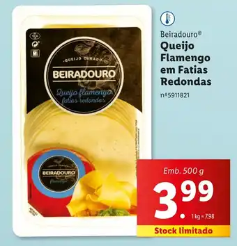 Lidl Beiradouro Queijo Flamengo em Fatias Redondas Emb. 500 g promoção