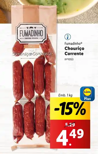 Lidl Fumadinho Chouriço Corrente Emb. 1 kg promoção