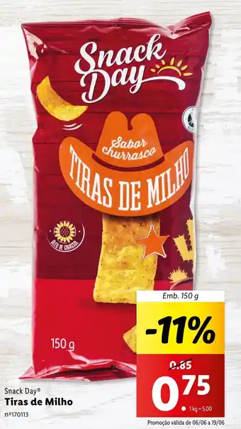 Lidl Snack Day Tiras de Milho Emb. 150 g promoção