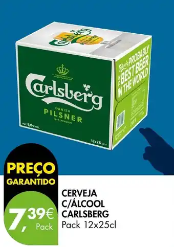 Pingo Doce CERVEJA C/ÁLCOOL CARLSBERG Pack 12x25cl promoção