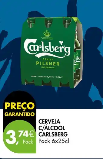 Pingo Doce CERVEJA C/ÁLCOOL CARLSBERG Pack 6x25cl promoção