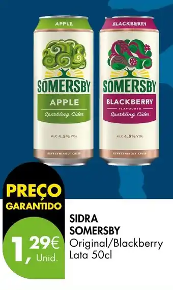 Pingo Doce SIDRA SOMERSBY Original/Blackberry Unid. Lata 50cl promoção
