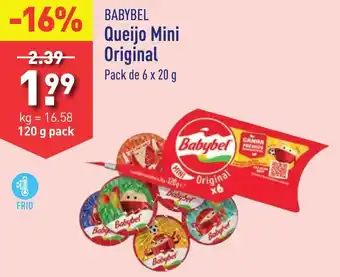 ALDI BABYBEL Queijo Mini Original Pack de 6 x 20 g promoção