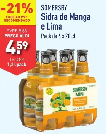 SOMERSBY Sidra de Manga e Lima Pack de 6 x 20 cl
