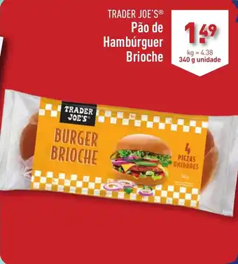 ALDI TRADER JOE'S Pão de Hambúrguer Brioche 340g unidade promoção