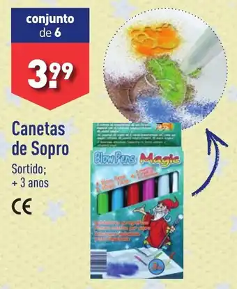 ALDI Canetas de Sopro Sortido; promoção