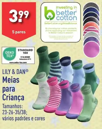 ALDI LILY & DAN Meias para Criança promoção