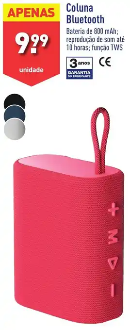 ALDI Coluna Bluetooth promoção