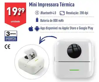 ALDI Mini Impressora Térmica promoção