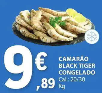 E.Leclerc CAMARÃO BLACK TIGER CONGELADO Cal.: 20/30 KG promoção