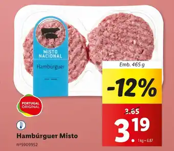 Lidl Hambúrguer Misto Emb. 465 g promoção