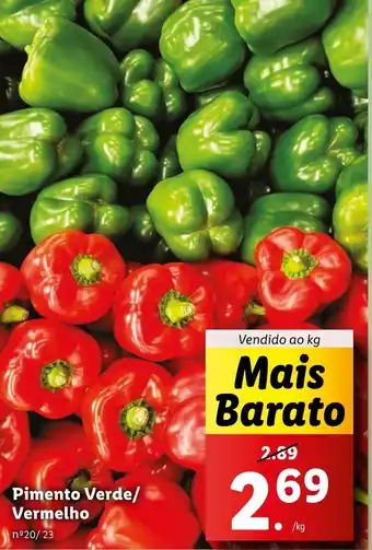 Lidl Pimento Verde/ Vermelho Vendido ao kg promoção