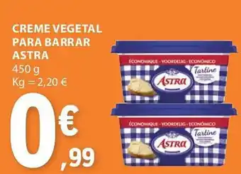 E.Leclerc CREME VEGETAL PARA BARRAR ASTRA 450g promoção