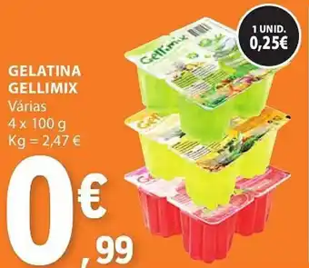 E.Leclerc GELATINA GELLIMIX Várias 4 x 100 g promoção
