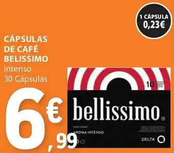 E.Leclerc CÁPSULAS DE CAFÉ BELISSIMO Intenso 30 Cápsulas promoção