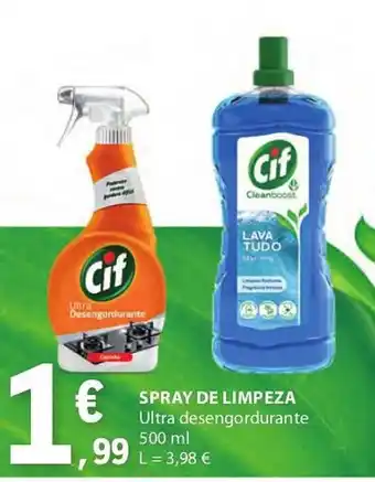 E.Leclerc SPRAY DE LIMPEZA Ultra desengordurante 500 ml promoção