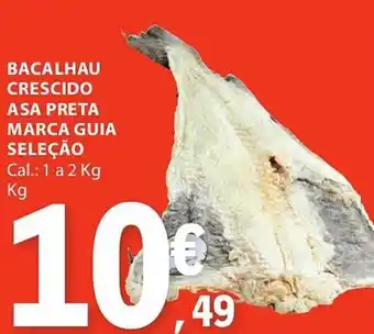 E.Leclerc BACALHAU CRESCIDO ASA PRETA MARCA GUIA SELEÇÃO Cal.: 1 a 2 Kg Kg promoção