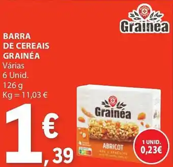 E.Leclerc BARRA DE CEREAIS GRAINÉA Várias 6 Unid. 126g promoção