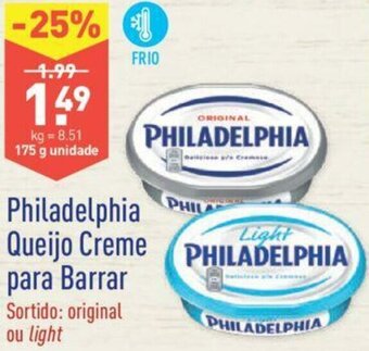 ALDI Philadelphia Queijo Creme para Barrar 175g promoção