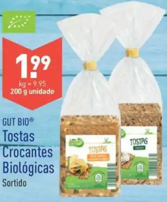 ALDI Gut Bio Tostas Crocantes Biológicaos Sortido 200g promoção
