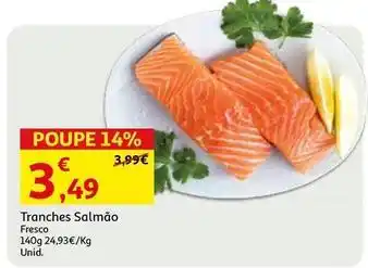Auchan Tranches salmão promoção