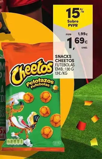 Continente SNACKS CHEETOS FUTEBOLAS EMB.: 130 G promoção