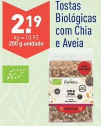 ALDI Tostas Biológicas com Chia e Aveia 200g promoção