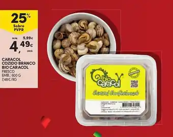 Continente CARACOL COZIDO BRANCO BIO CARACOL FRESCO EMB.: 600 G promoção