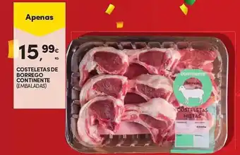 Continente COSTELETAS DE BORREGO CONTINENTE (EMBALADAS) KG promoção
