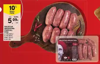 Continente SALSICHA ARGENTINA CHAKALL STEC promoção