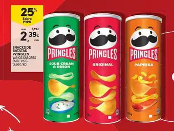 Continente SNACKS DE BATATAS PRINGLES promoção