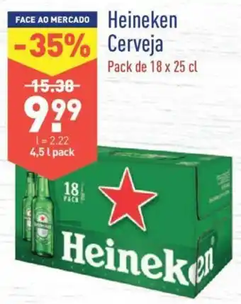 ALDI Heineken Cerveja 18x25cl promoção