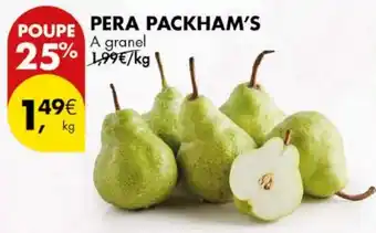 Pingo Doce PERA PACKHAM'S A granel kg promoção